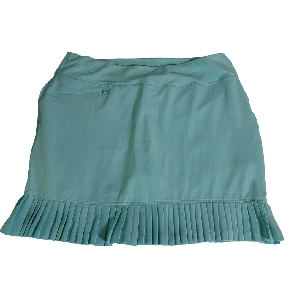Chase 54 Womens Aqua Blue Pleated Golf Tennis Skort Size Large